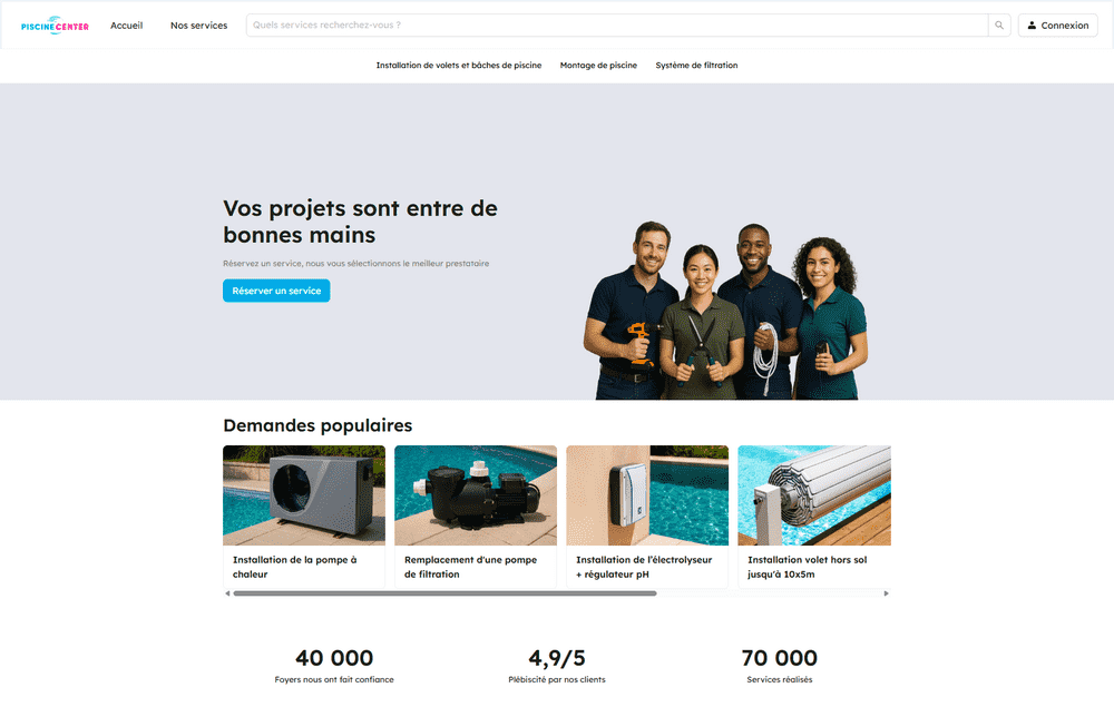 Capture du site https://services.piscine-center.net