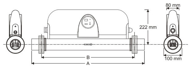 rechauffeur piscine zodiac redline - dimenisons