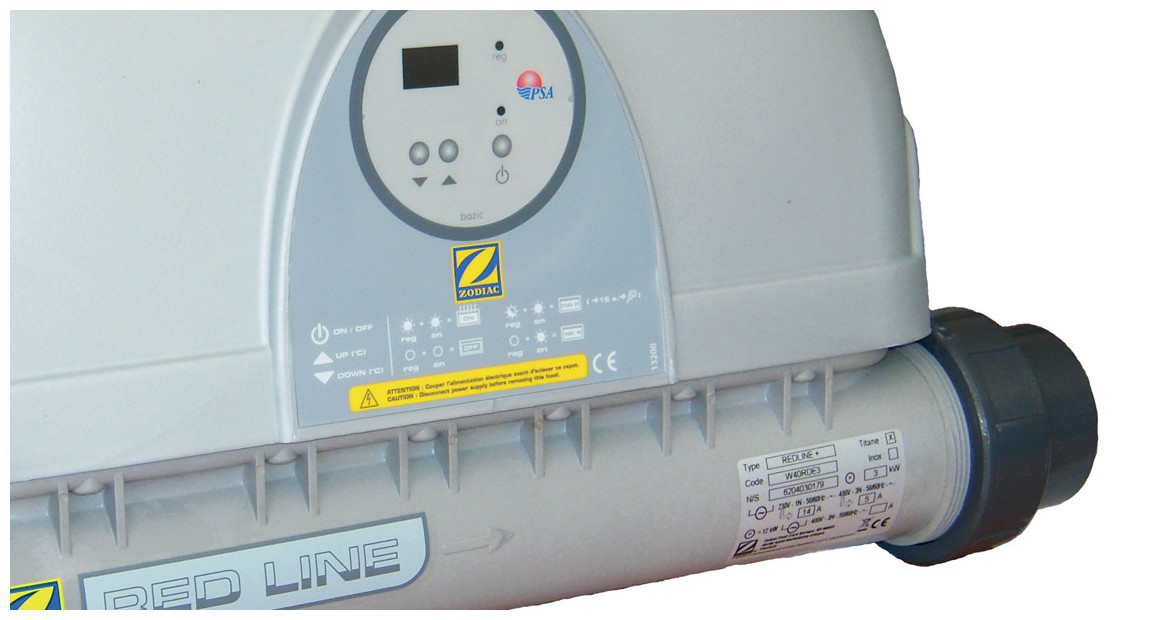 zoom sur le réchauffeur zodiac redline plus