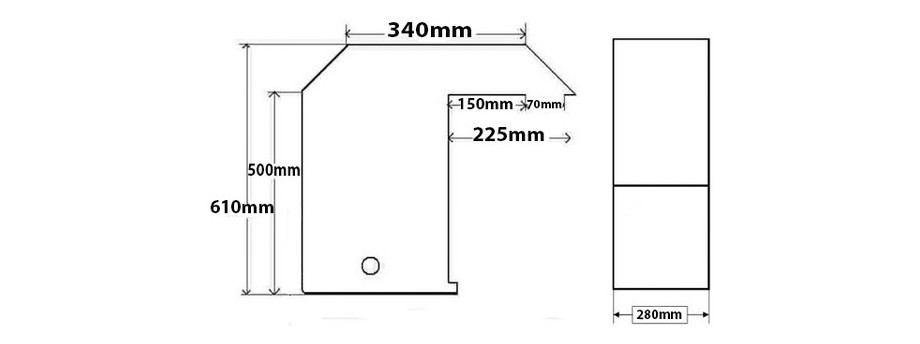 dimensions du skimmer de la piscine bois octogonale allongée lucon waterclip en situation