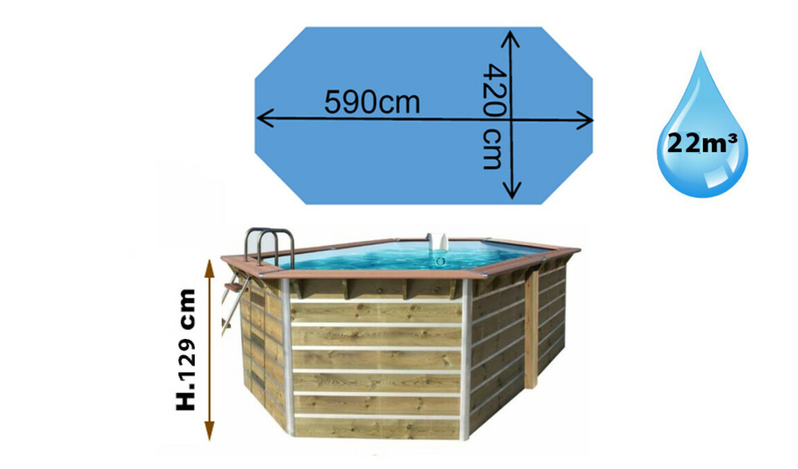 Dimensions de la piscine bois waterclip fugua