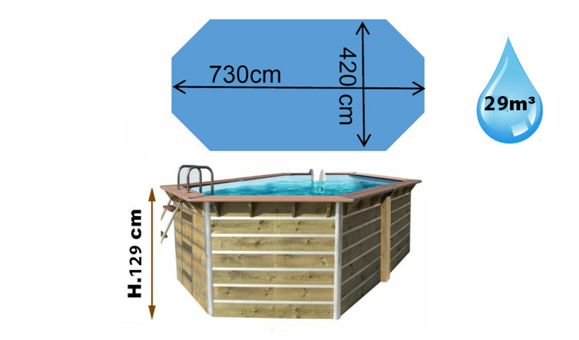 dimensions piscine bois siayan waterclip