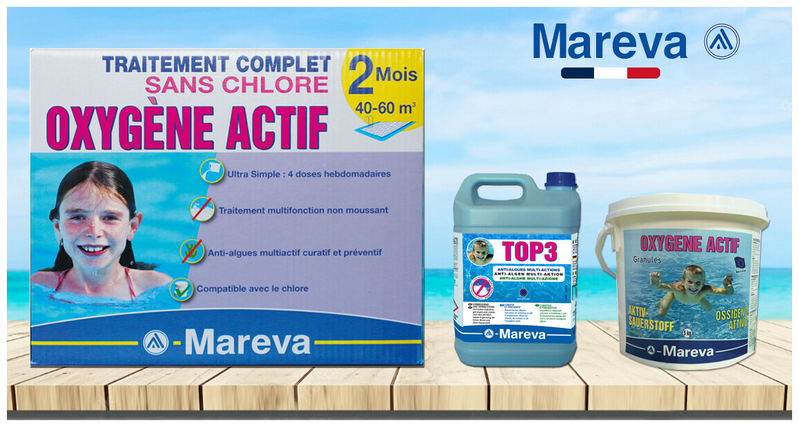 Kit complet de traitement sans chlore à l'Oxygène actif