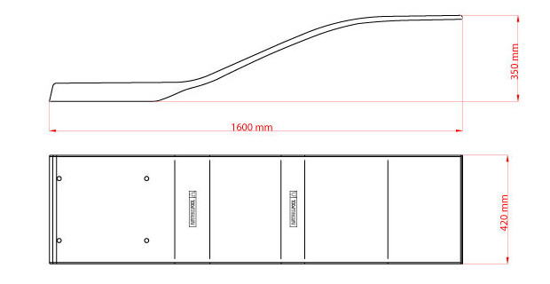 plongeoir piscine delfino blanc 160cm dimensions