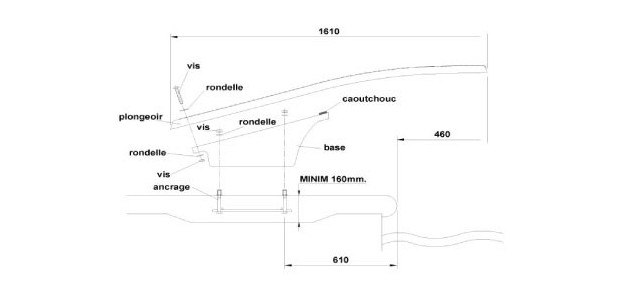 plongeoir dynamic flexible installation