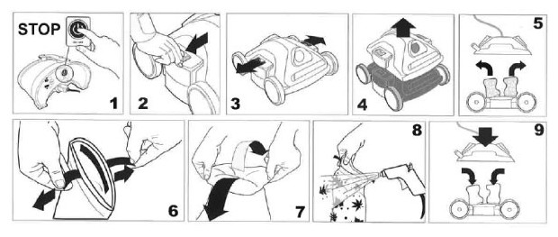 D1 robot electrique entretien filtre