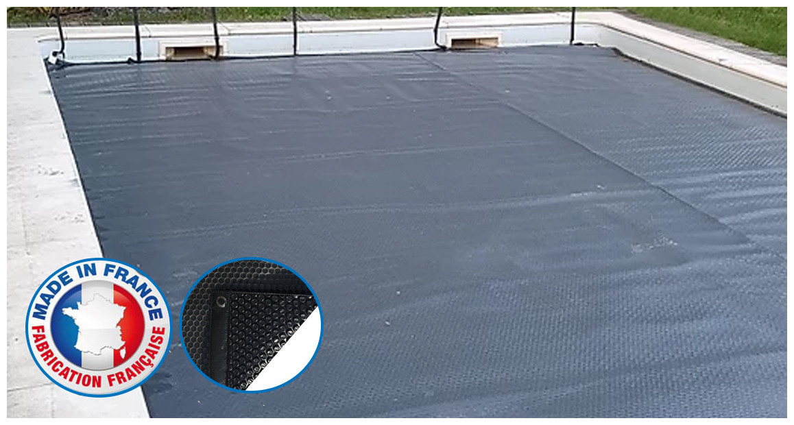 bâche à bulles solaire noir 400 Solo en situation