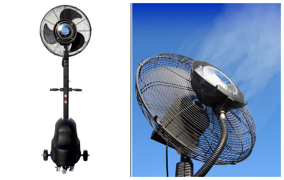 ventilateur brumisateur d'extérieur ofresh 180 cm en situation