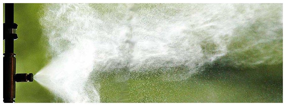 diffusion de la brume par le brumisateur haute pression Idrakool