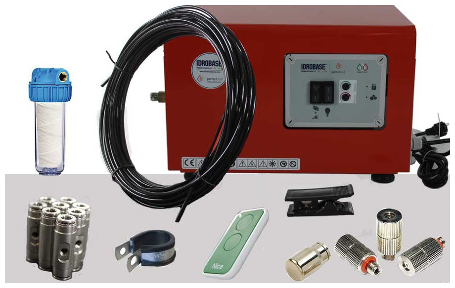 kit de montage du brumisateur haute pression Idrakool en situation