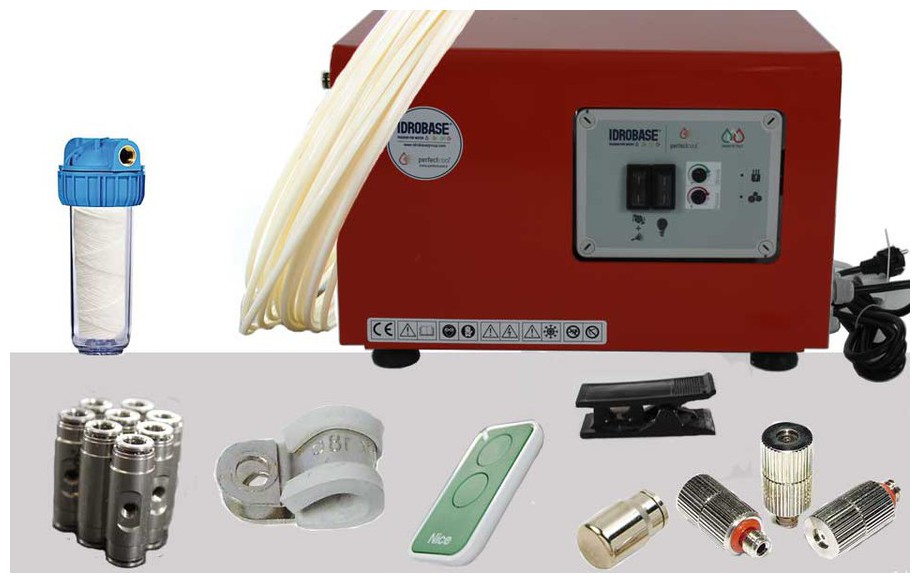 kit de montage du brumisateur haute pression Idrakool en situation