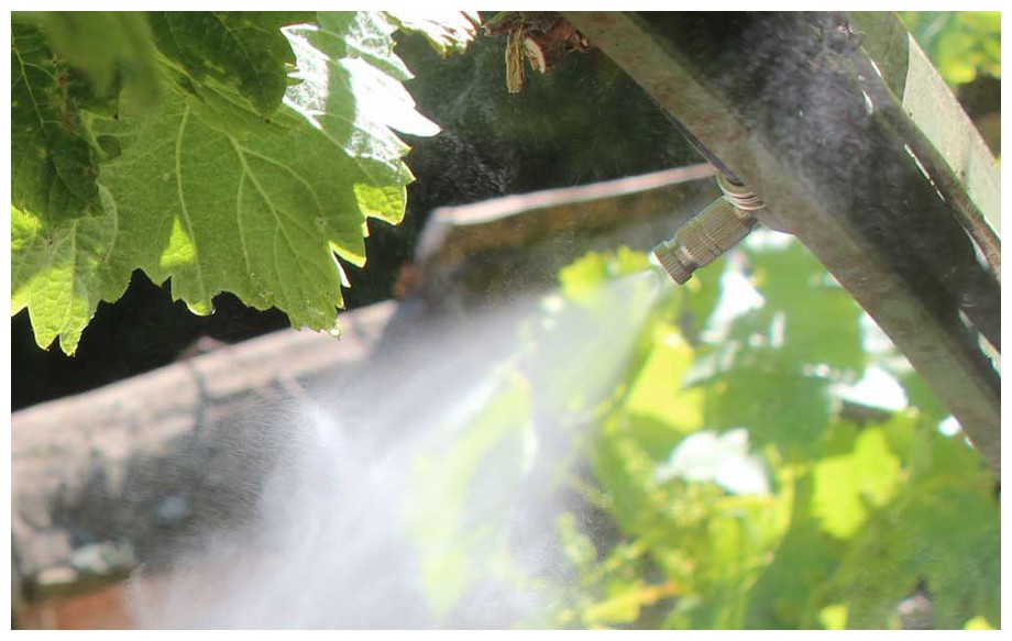 fixation du brumisateur Idrakool en situation