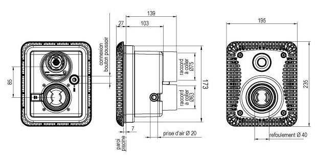 NCC béton/liner dimensions