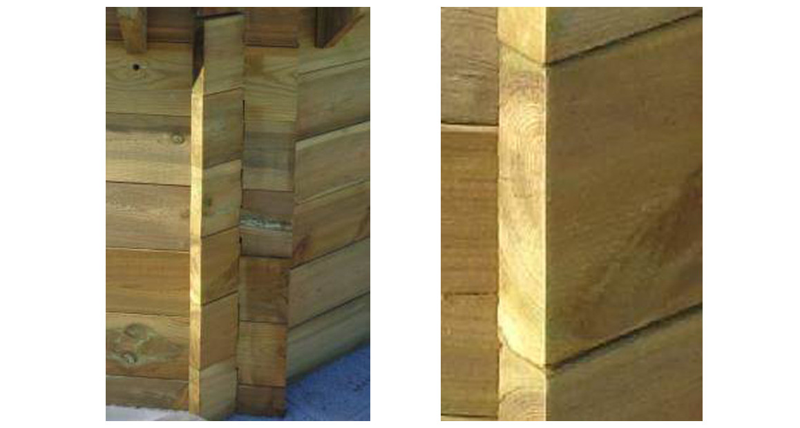 montage plat à plat de la piscine bois Woodfirst Original hexagonale 400 x119 cm