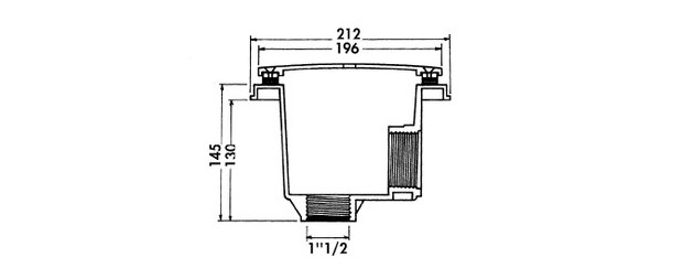 bonde de fond - piece a sceller hayward - dimensions