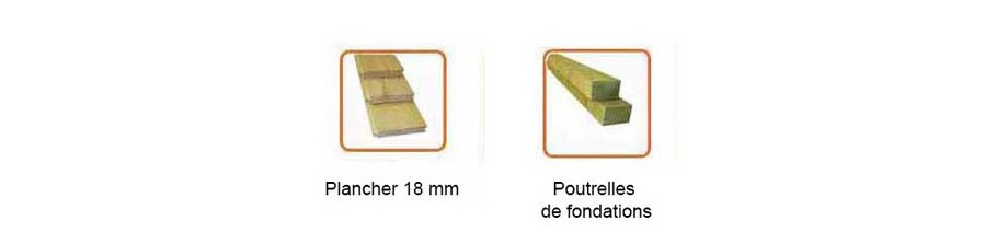 plancher et poutrelle en option du garage en bois Mauritius en situation