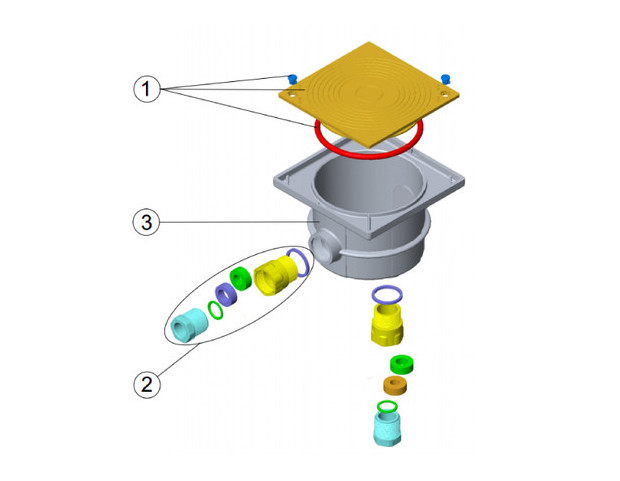 boite de connexion - vue eclatee