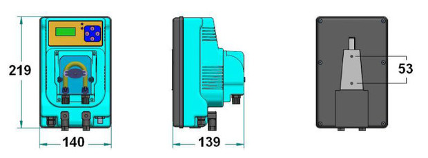 MP PRO Redox / pH - dimensions du boîtier