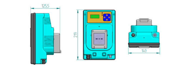 boitier de regulation perle - redox/electrolyse - dimensions