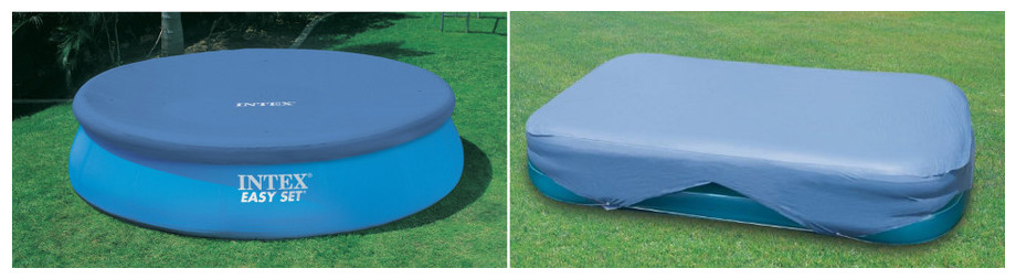 Couverture opaque pour piscine hors-sol Intex autoportante