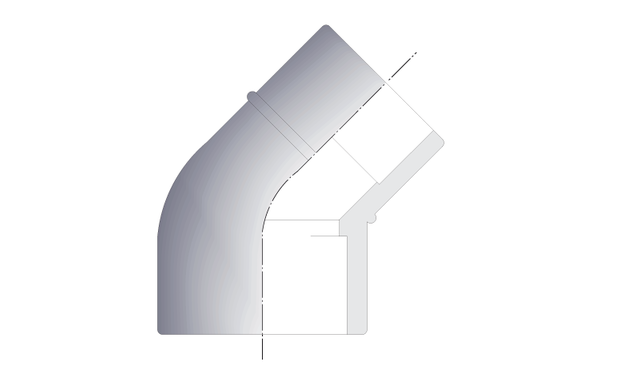 PVC pression - raccord  male femelle coude 45 - a coller