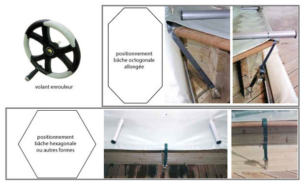couverture a barres securit pool hors-sol fixations et enroulement