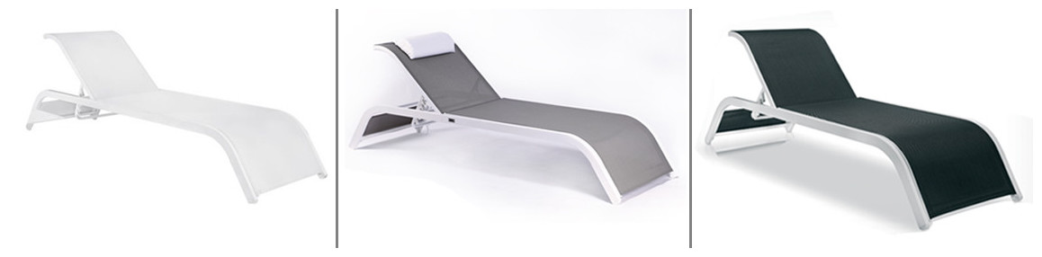 coloris des transats en aluminium bridge par hémisphère