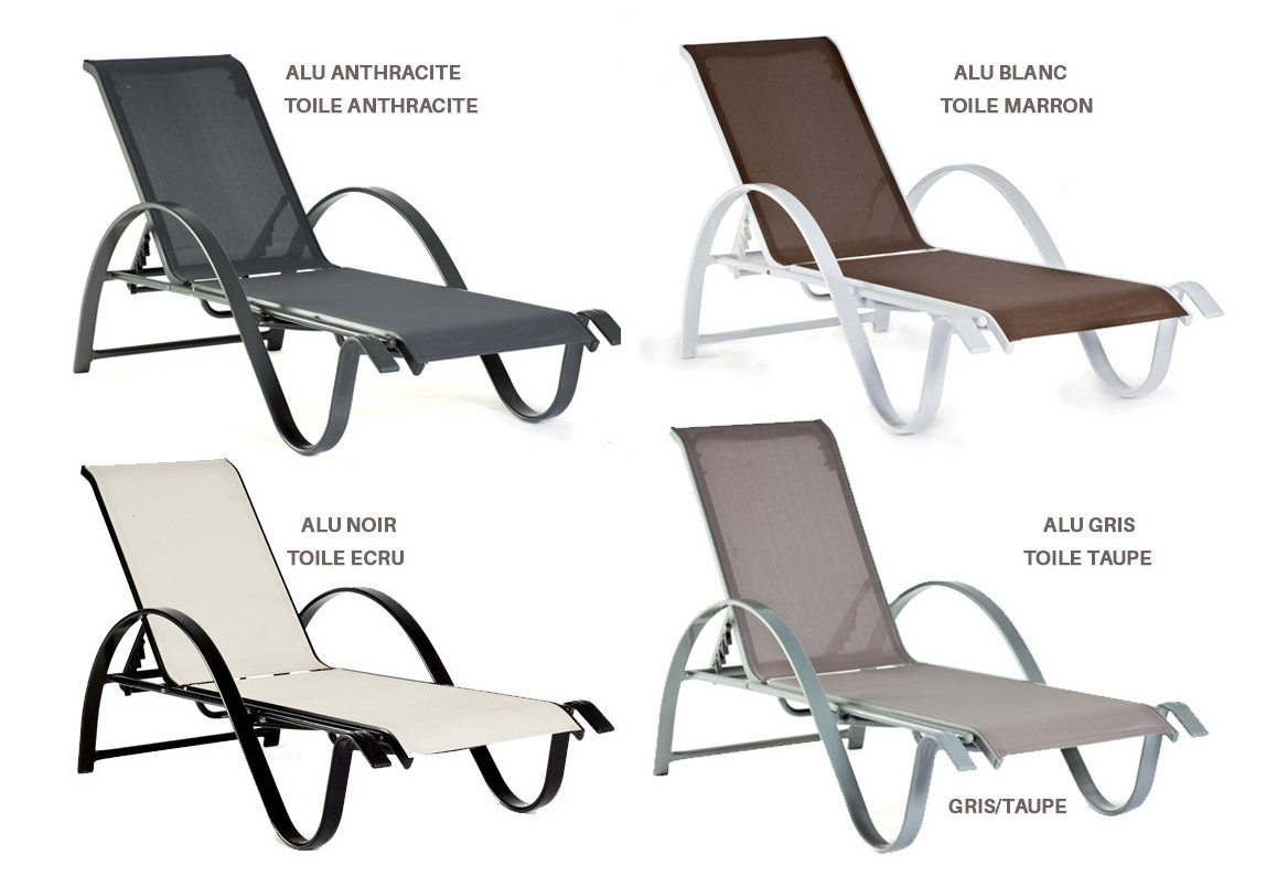 coloris du transat en alu light 