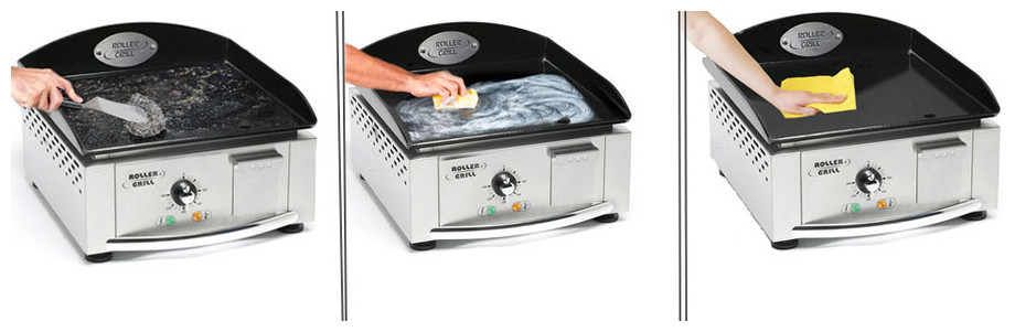 Nettoyage de la plancha PL 400E Roller Grill en situation