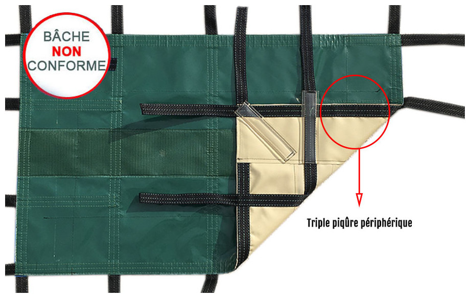 bâche opaque hiver frimas - norme de sécurité