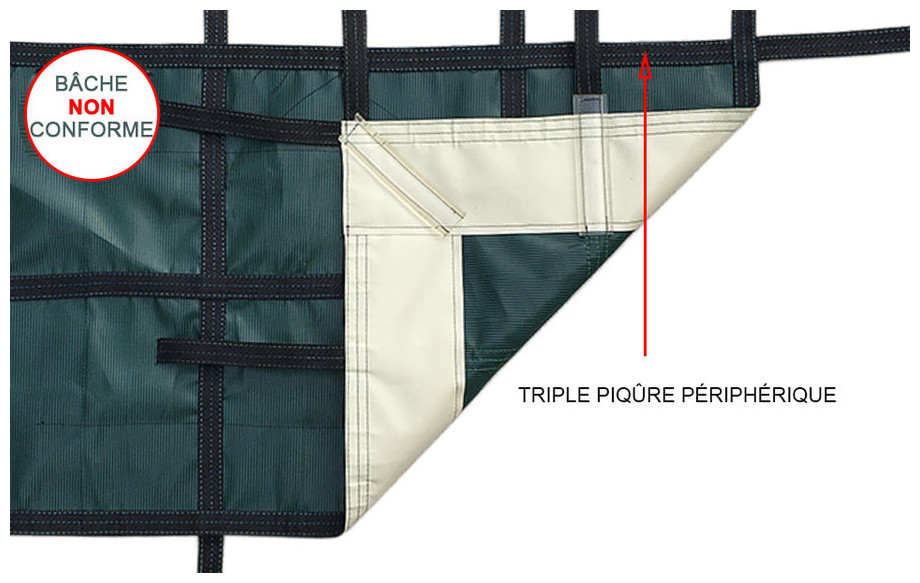 bache hiver filet blizzard super luxe détail