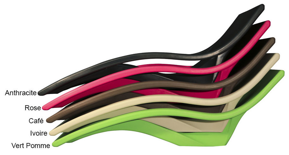 transat de bain Muse en polyéthylène empilable en situation