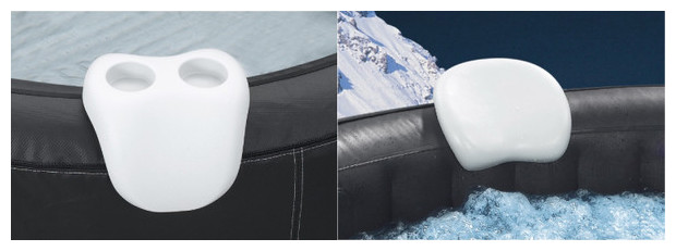 set confort Waterclip - 2 appuie-têtes + 1 porte-verres pour spa gonflable