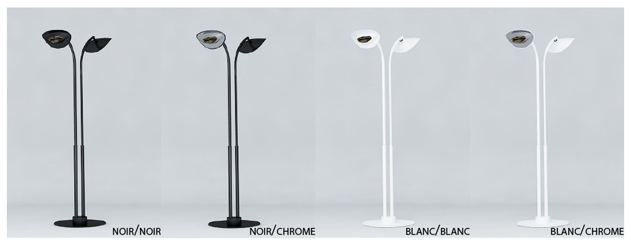 Lampe chauffante infrarouge sur pied - coloris