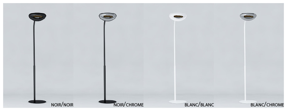 Lampe chauffante infrarouge sur pied pour extérieur