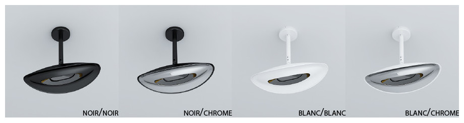 plafonnier chauffant infrarouge extérieur - couleurs modele simple tete