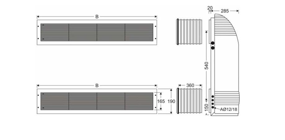 dimensions du déshumidificateur piscine encastré Zodiac Sirocco en situation