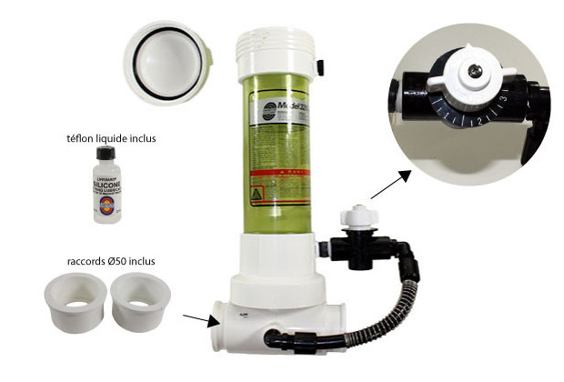 doseur chlore brome schéma details