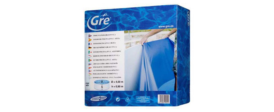 liner mosïque  Gré avec rail d'accroche pour piscine hors sol acier conditionnement