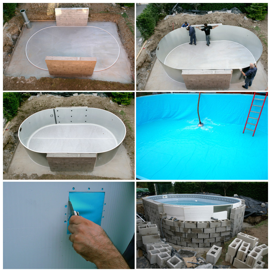 Kit piscine acier enterrée Sumatra - etapes de montage