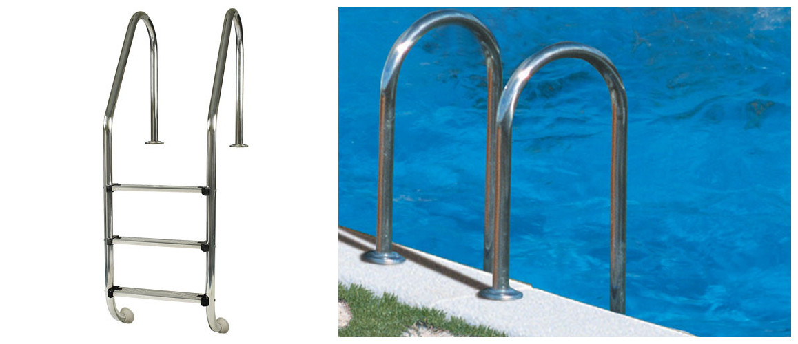 échelle d'accès de la piscine en acier enterrée sumatra par gré