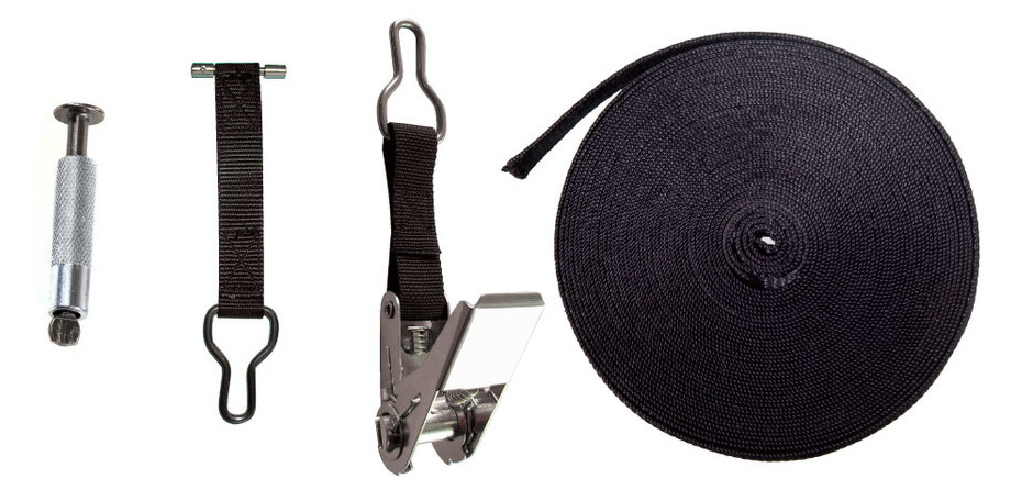 Bâche à barres toutes saisons Pool Barres - fixation cliquets et tendeurs à cliquets