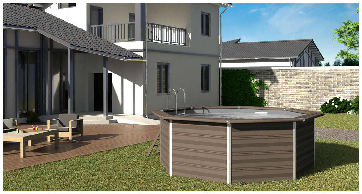 Kit piscine composite octogonale - Ø4.10 m x H.1.24 m