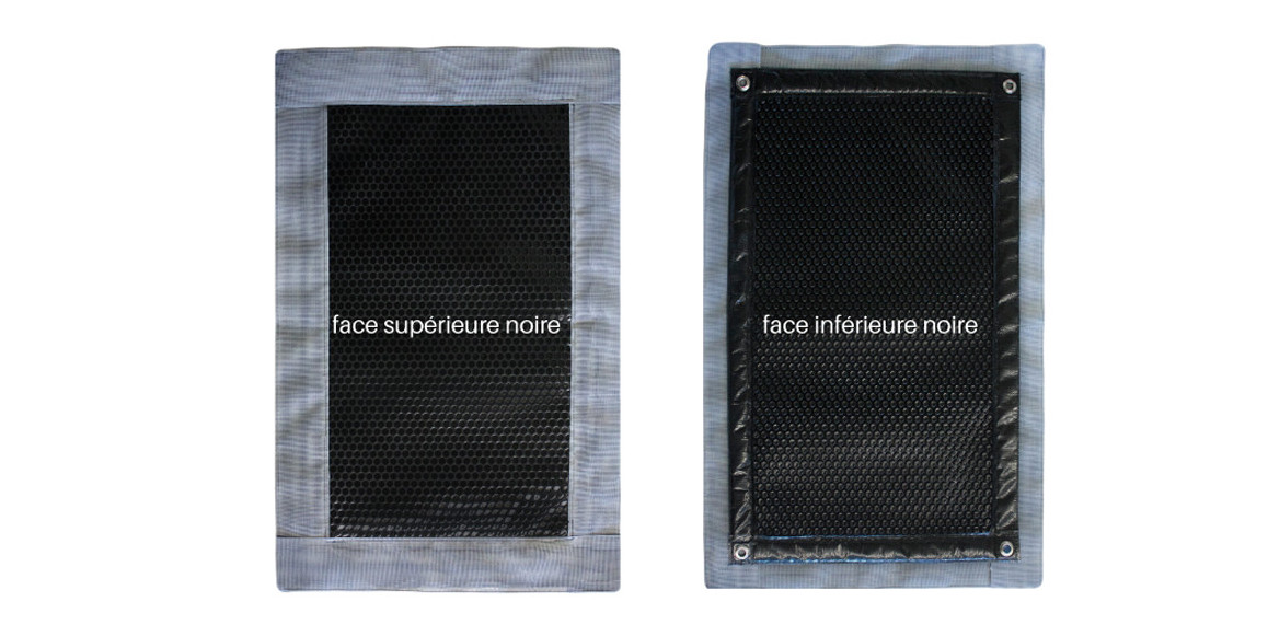 détails de la bâche à bulles Iverbul noire  luxe 400 quatro