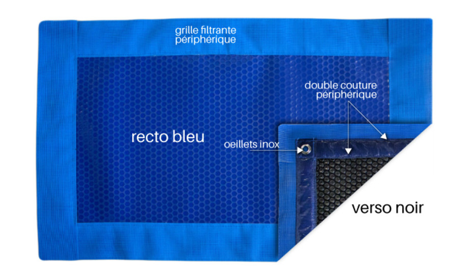 Bâche à bulles Iverbul quatro Arlequin 400µ avec bordure filtrante