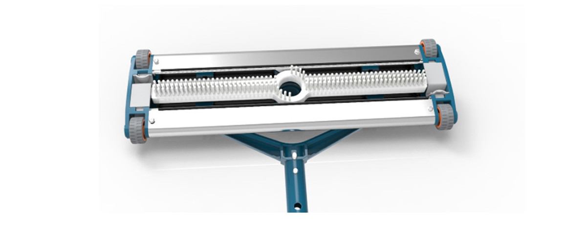 détails de la tête de balai en aluminium 45 cm  blue line 