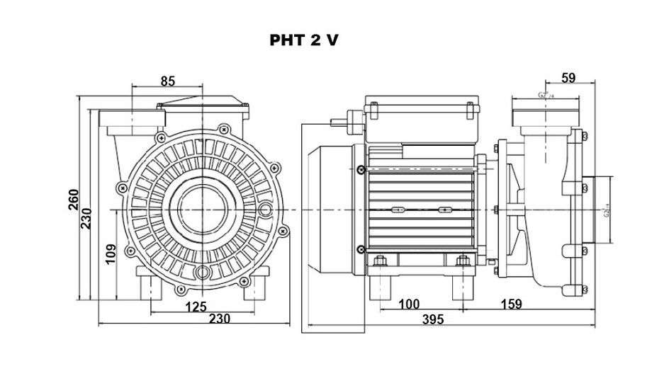 dimensions de la pompe piscine compatible desjoyaux bi vitesse 
