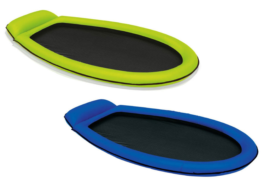 détail du matelas gonflable intex semi-immergé avec filet en maille