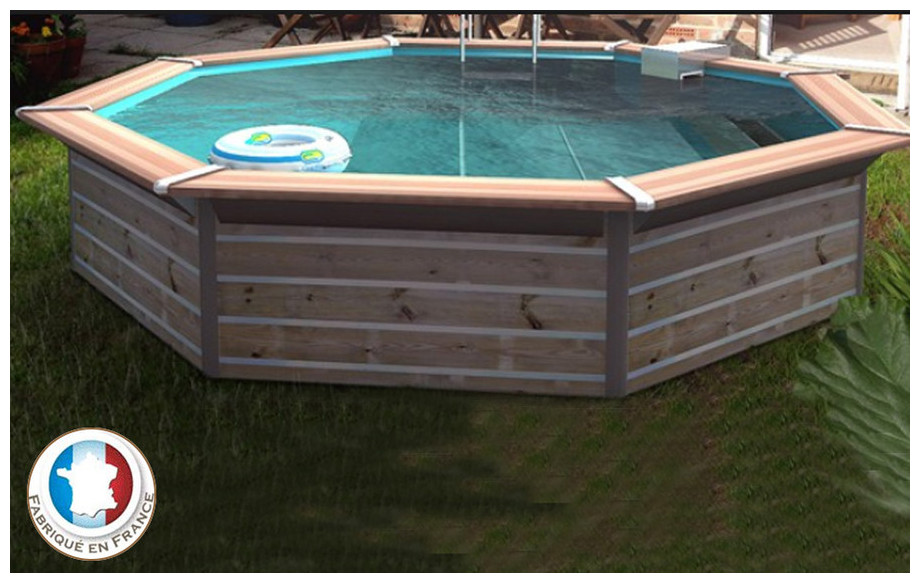 piscine bois octogonale waterclip l en situation 