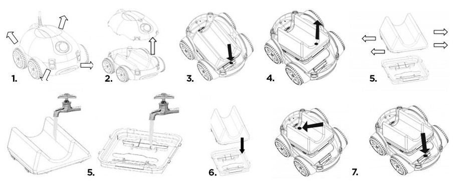 entretien du robot piscine naia 